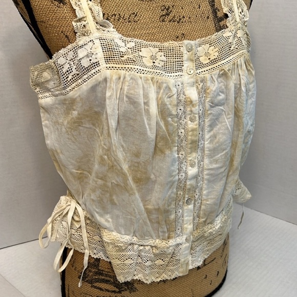 UNSUBSCRIBED COTTON TIE DYE BOHO BEACHY CROCHET TOP SIZE 8 - Picture 4 of 14